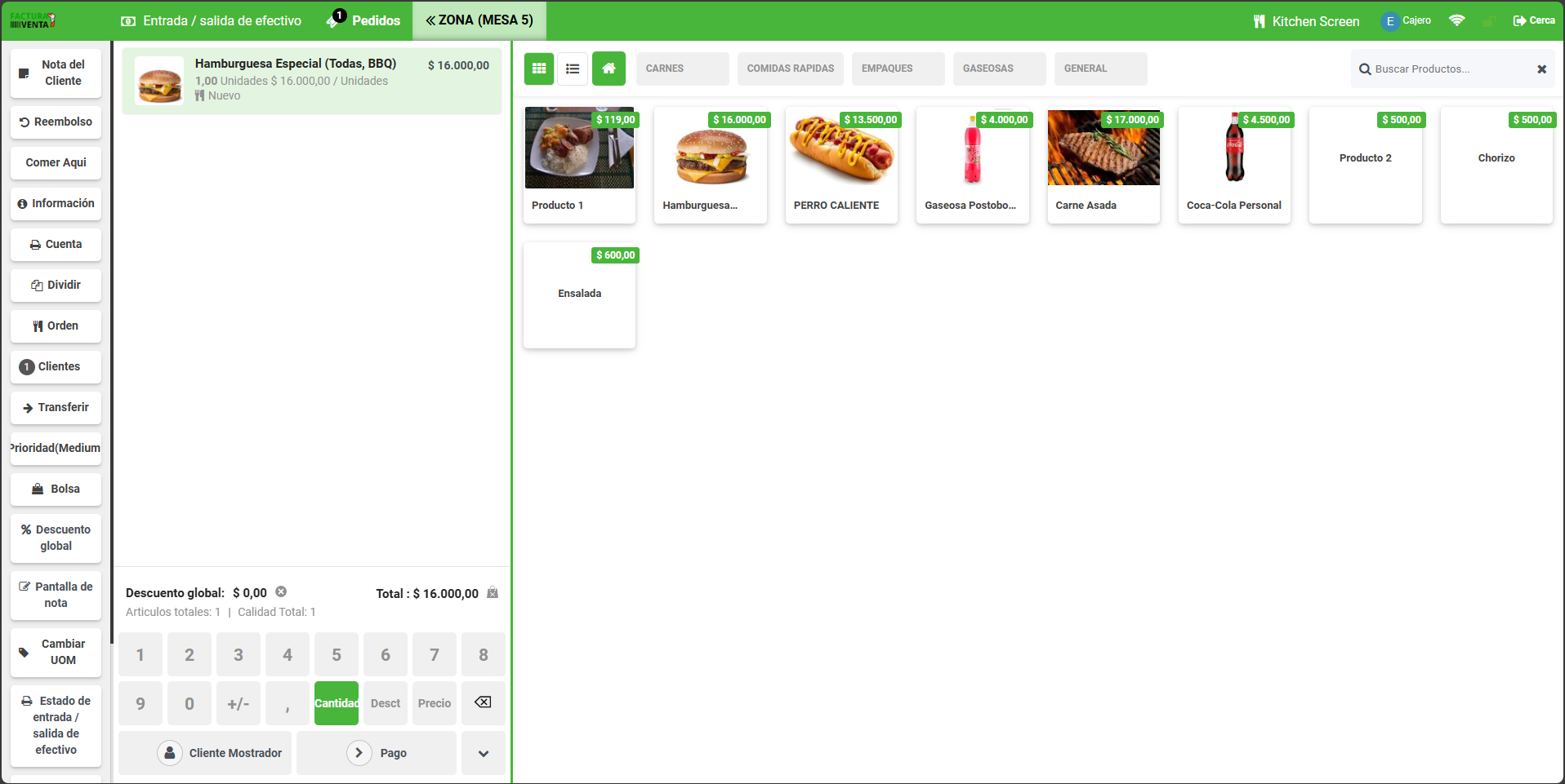 Sincronización entre caja, meseros y cocina en tiempo real